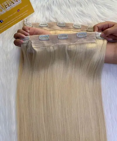 Straight #60 Blonde Color Halo Hair Extensions
