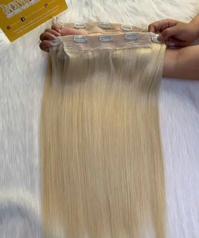 #60 Blonde Color Halo Hair Extensions
