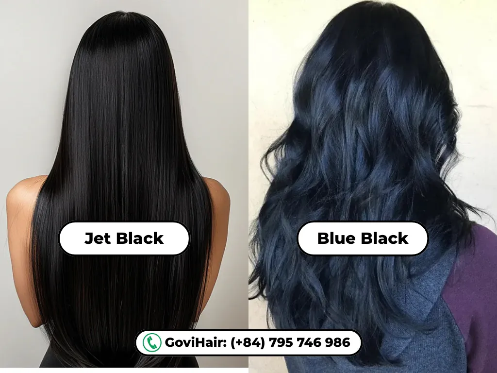 Blue Black Hair Color: Shades, Ideas, and How to Get the Perfect Look 4 Jet black vs blue black hair color