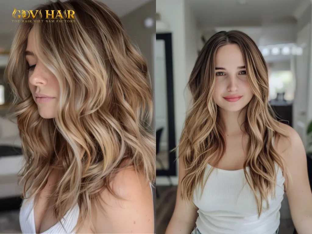Dark sandy blonde hair color offering depth and warmth with a natural blonde appearance