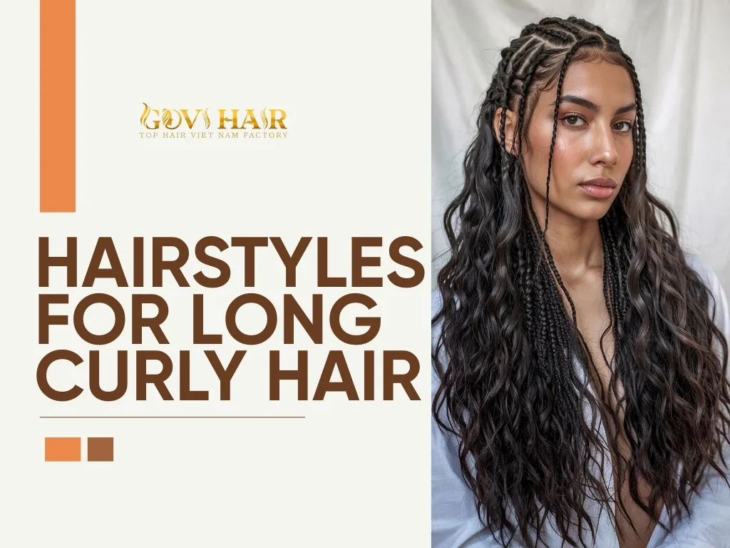 hairstyles for long curly hair​