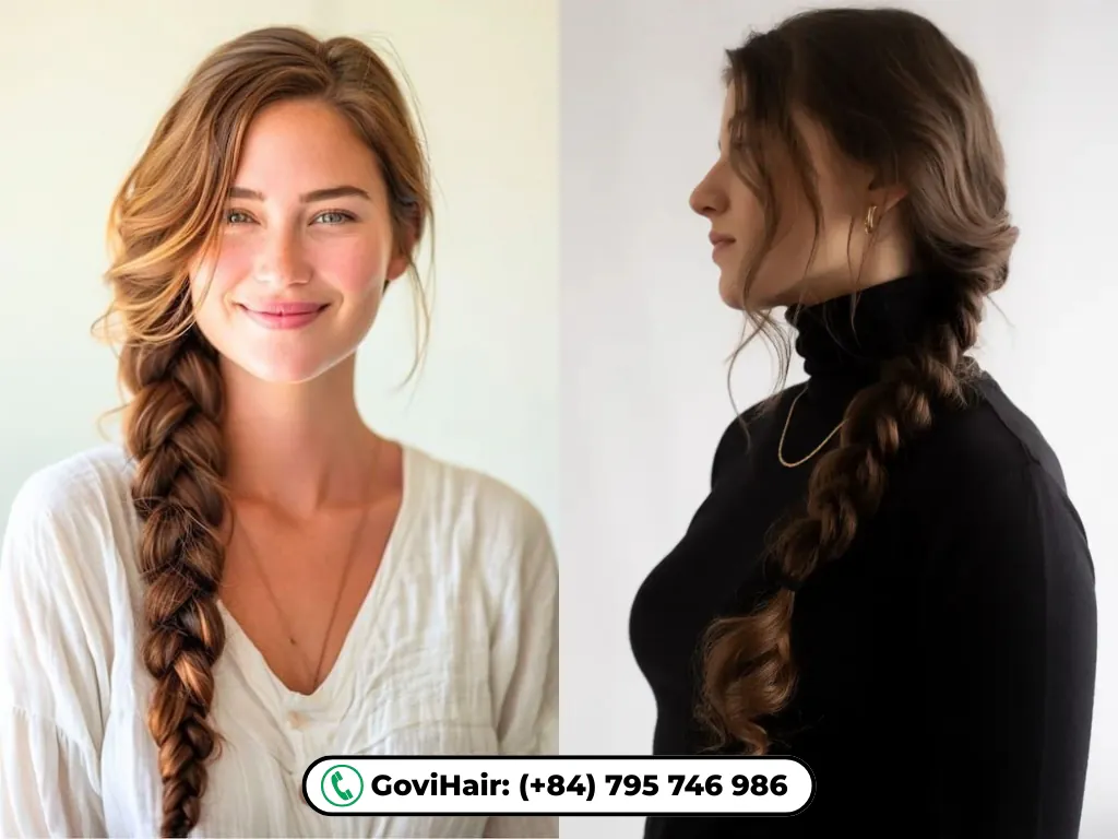 20+ Trendy Hairstyles for Oval Faces: Find Your Perfect Fit 21 Low braids with layers
