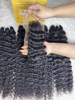 HD Lace Closure 2x6 Bone Straight 12 Inch Yellow Color Human Hair