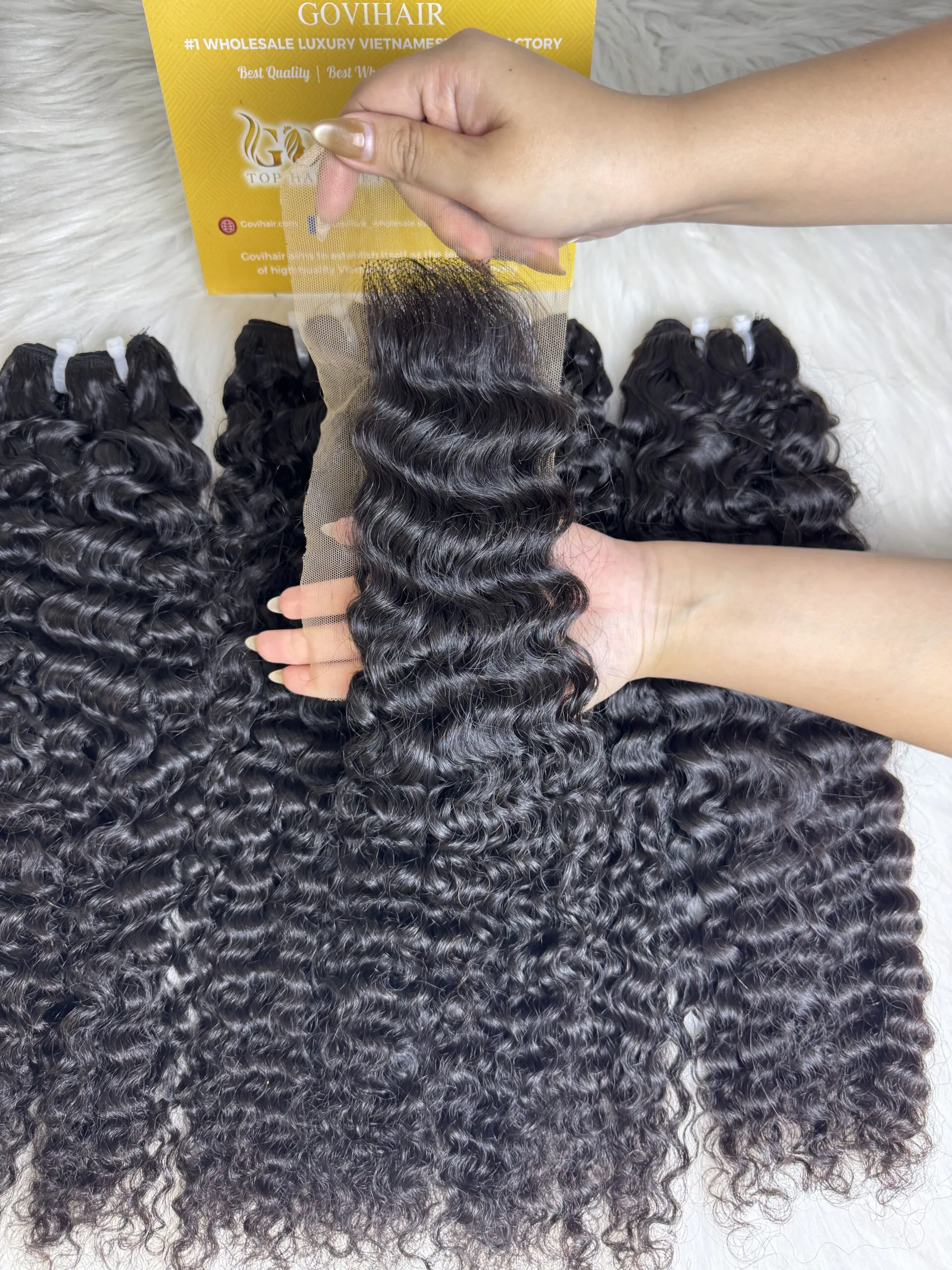 HD Lace Closure 2x6 Burmese Curly 22 Inch #1B Natural Black Color 1 HD Lace Closure 2x6 Bone Straight 12 Inch Yellow Color Human Hair