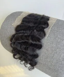 HD Lace Closure 6x6 Deep Wave 22 Inch #1B Natural Black Color Human Hair 8 HD Lace Closure 6x6 Deep Wave 22 Inch #1B color
