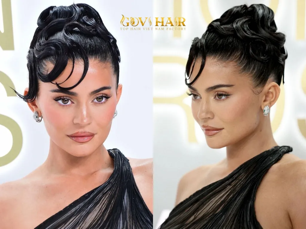 Kylie channeled vintage glamour with this style