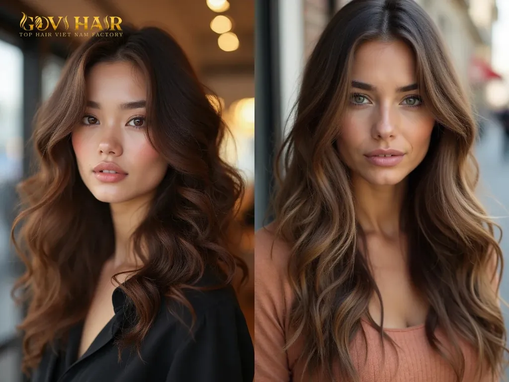 Curly and wavy hairstyles for oblong face shape