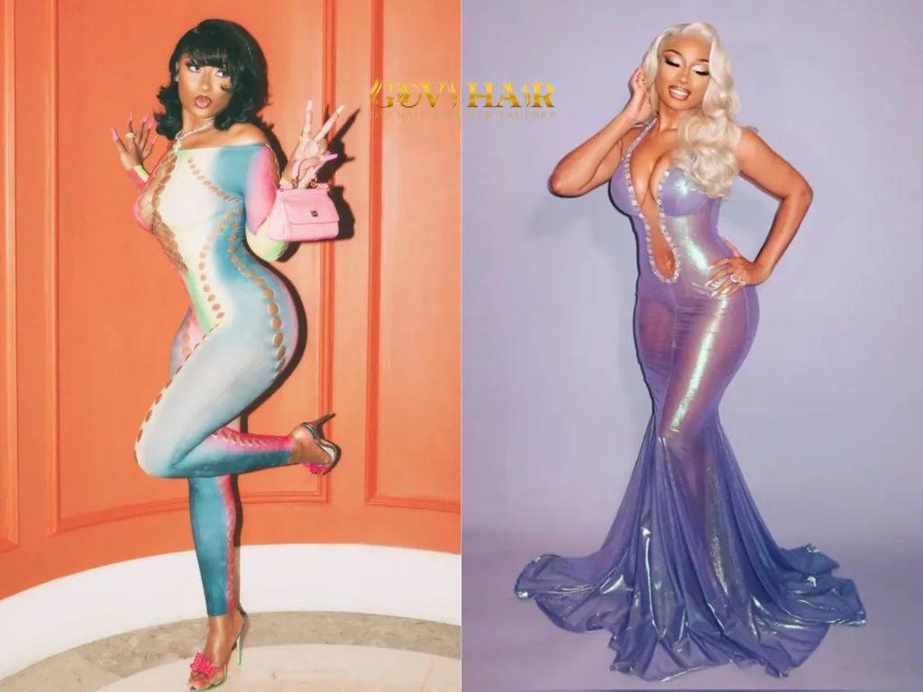 Megan Thee Stallion hair extensions installed by her hairstylist