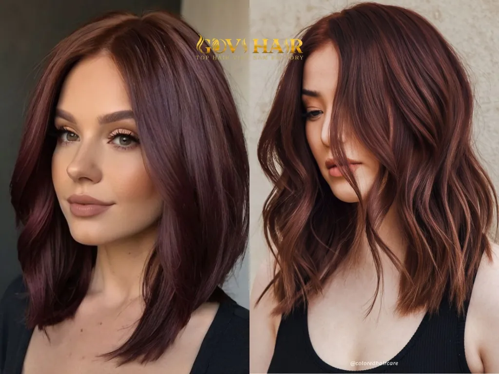 Mahogany Brown looks black indoors and ruby outdoors