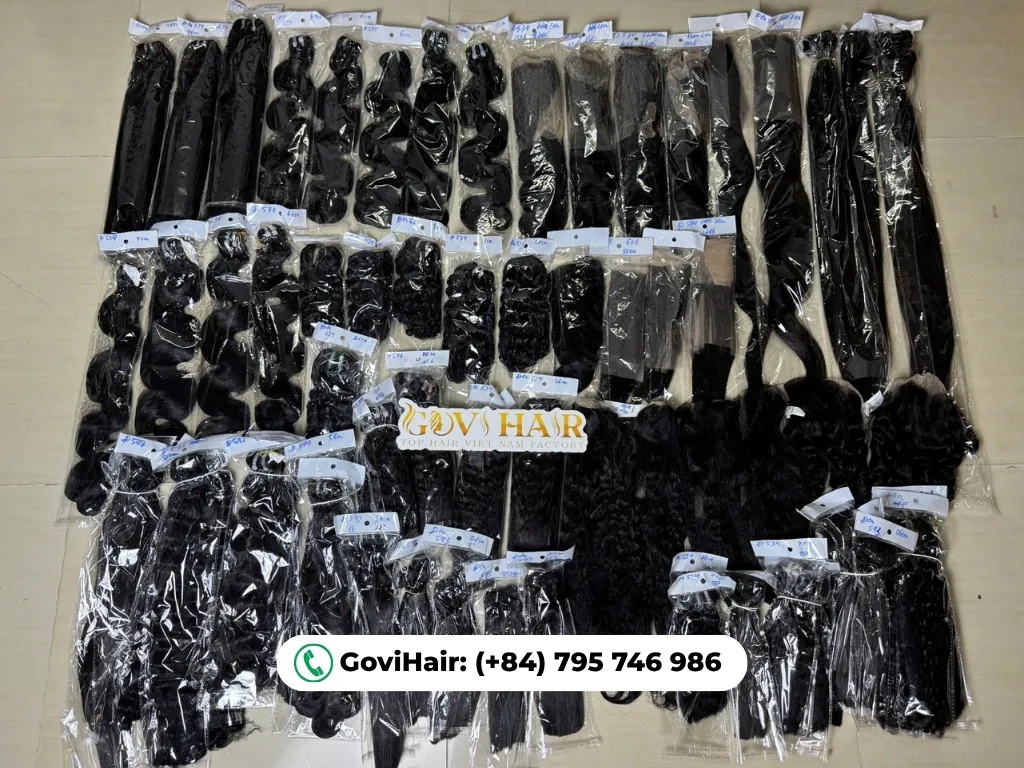 Wholesale raw Vietnamese hair bundles with Govihair factory
