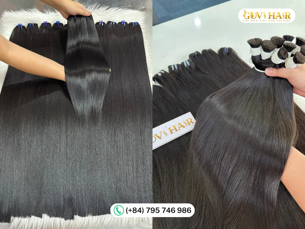 Raw Vietnamese hair bundles vs Vietnamese hair bundles comparison