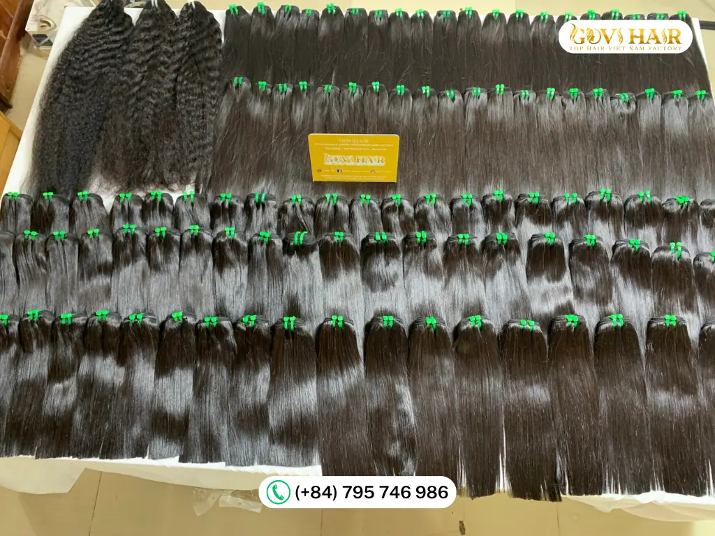 Raw Vietnamese hair bundles wholesale factory Govihair