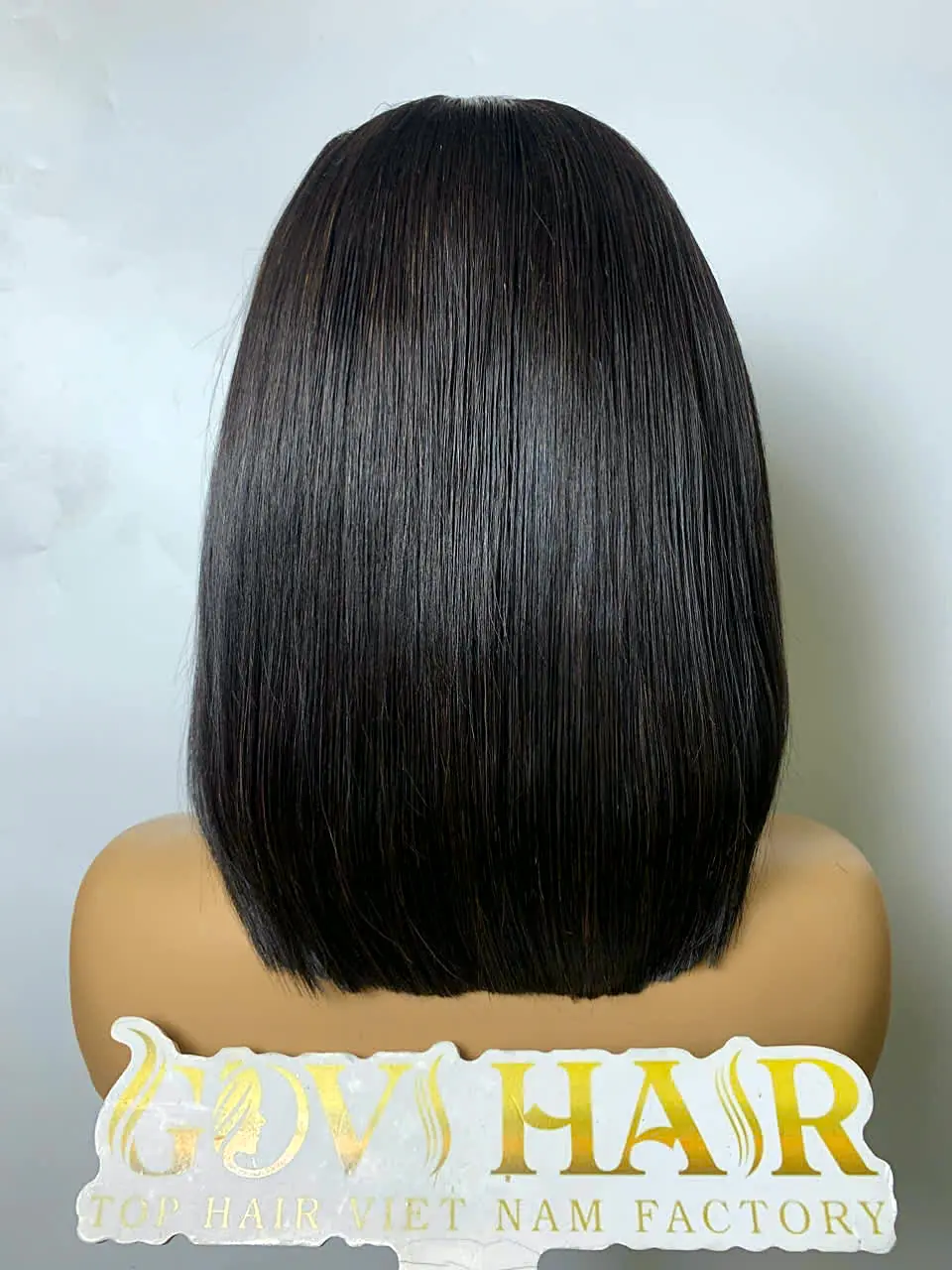 Short Bob Wig 2x6 HD Lace Closure 10 Inch Silky Straight Natural Black 4 Short bob wig 10 inch back view