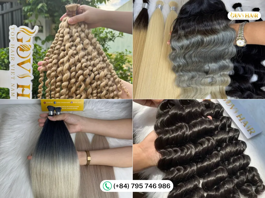 Afro kinky, curly and straight bulk braiding hai