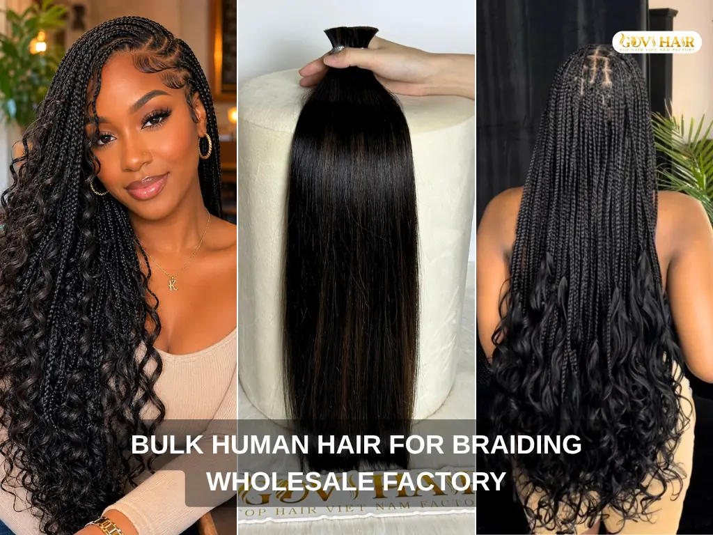 Bulk human hair for braiding wholesale factory