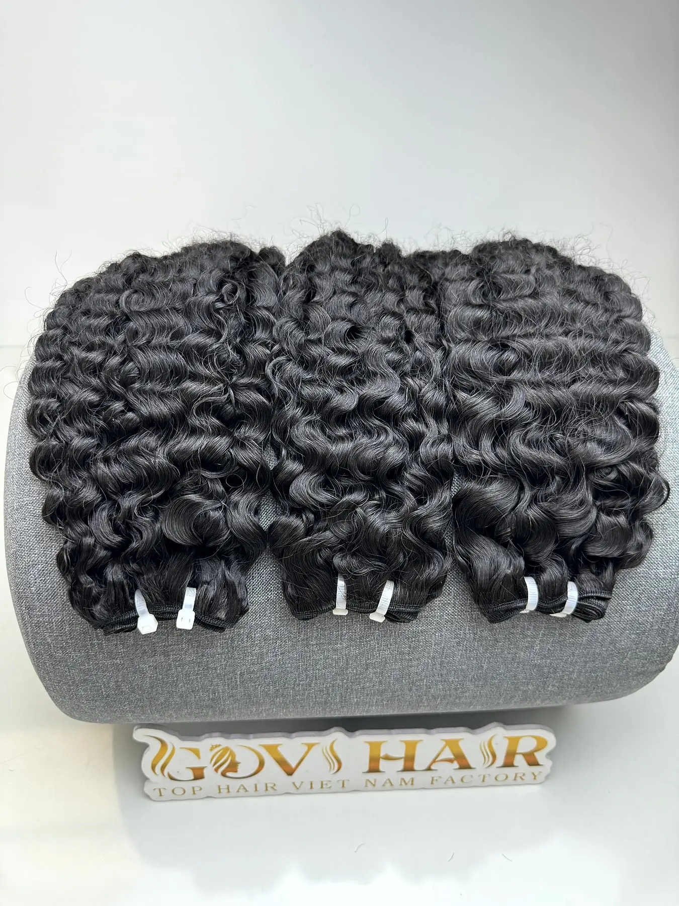 22 Inch Burmese Curly Bundles Raw Vietnamese Hair Double Drawn 2 Burmese curly bundles 22 inch raw weft close