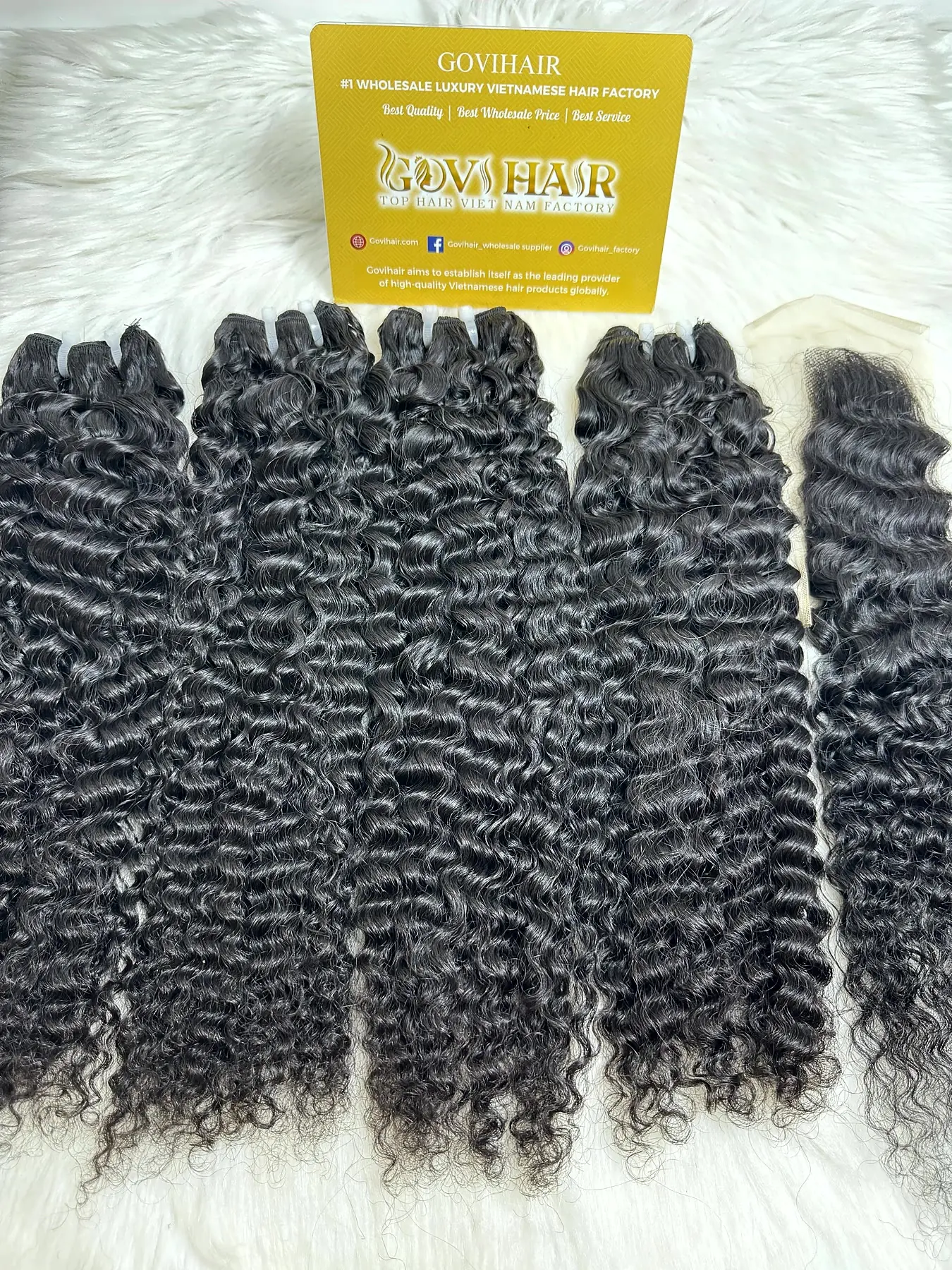 Raw Burmese curly hair 24 inch laid flat