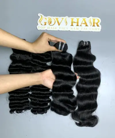 raw hair bundles with deep curly and natural wave close up view 6