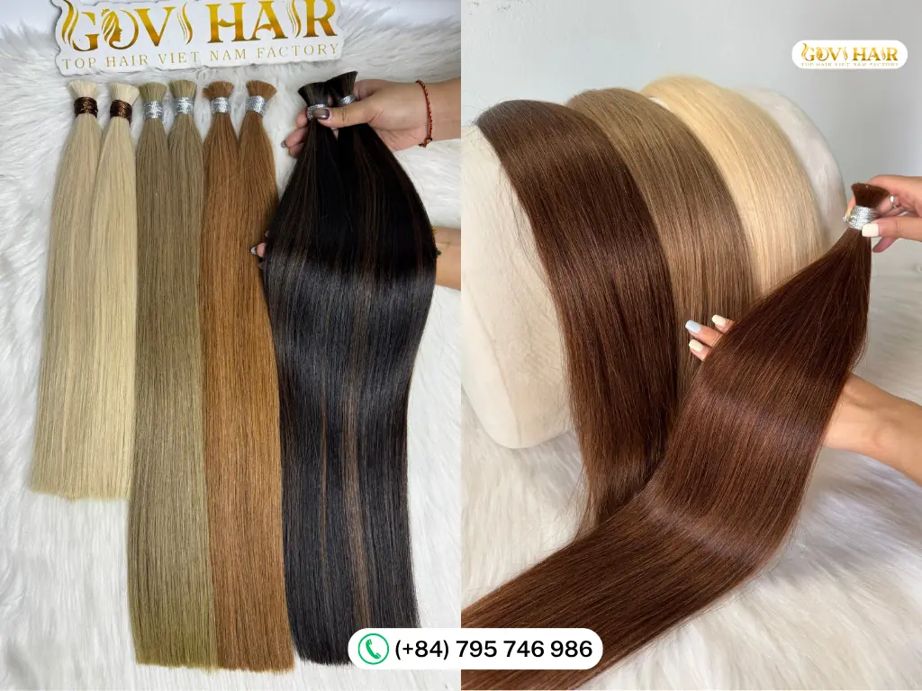 Bulk hair bundle with no weft or track