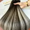 18 inch balayage weft hair extensions hand held