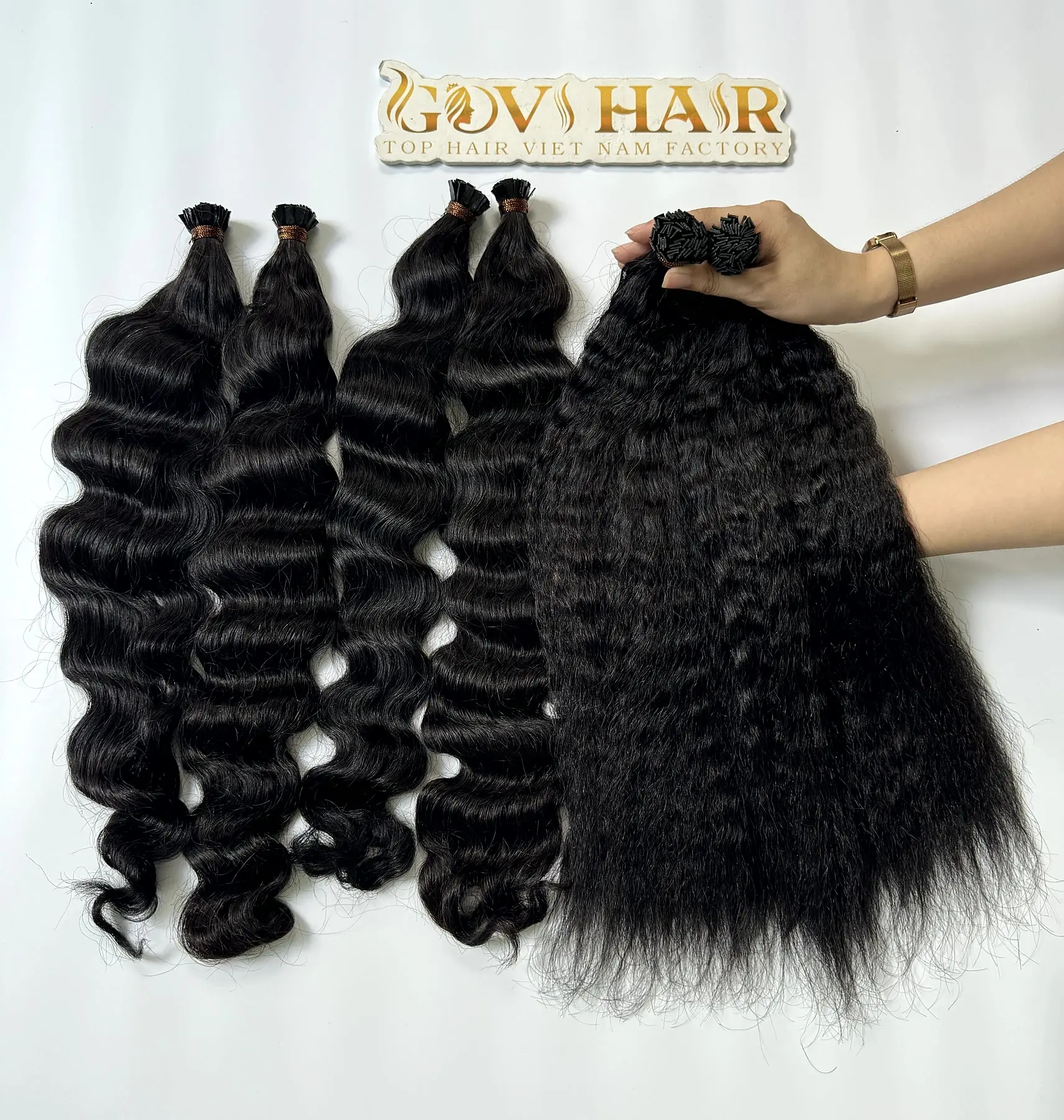 20 inch kinky straight K tips hand held