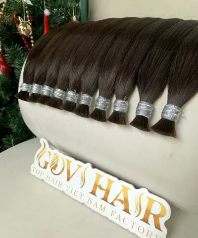 Human hair bulk #2C tied bundle tops