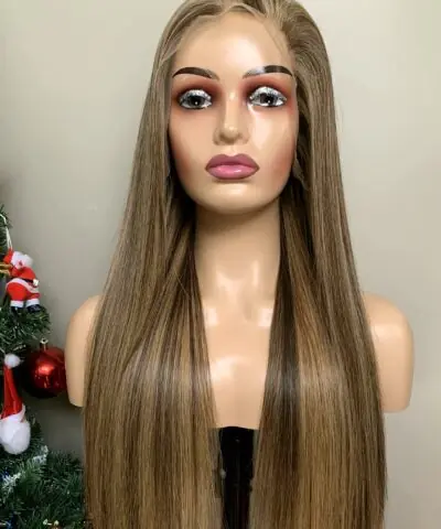 13x4 lace front wig mix piano front view