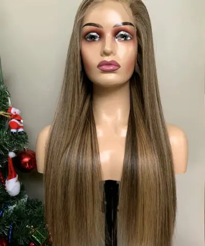 13x4 Lace Front Wig 20 Inch Bone Straight Mix Piano Highlight HD Lace 13 13x4 lace front wig bone straight front