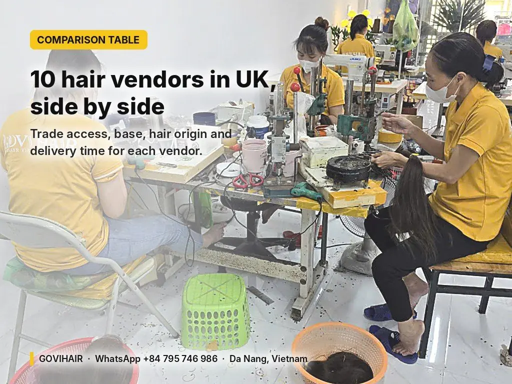 Hair Vendors in UK 2026: Price List, MOQ & 10 Suppliers Compared 6 Hair extension suppliers UK comparison table: trade accounts and MOQ