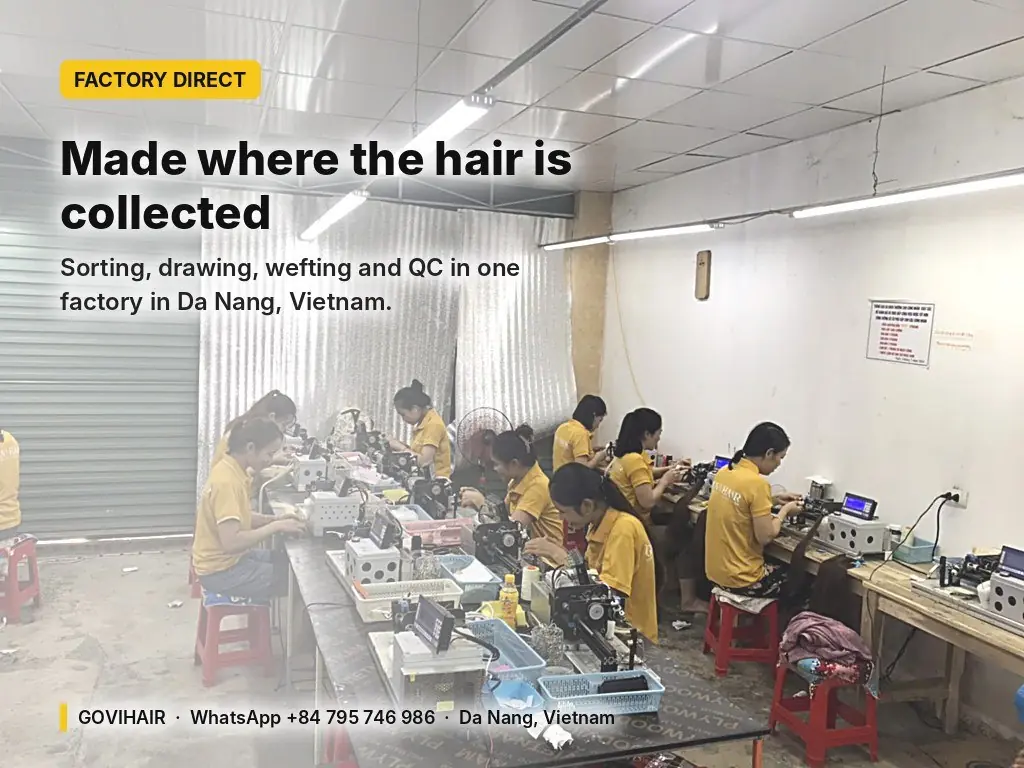 Hair Vendors in UK 2026: Price List, MOQ & 10 Suppliers Compared 7 Govihair wholesale hair factory in Da Nang